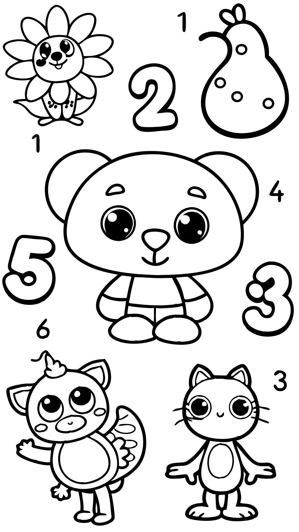 easy color by number coloring pages